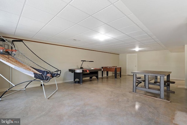 11259 Pimlico Cir, Culpeper, VA 22701 - basement with baseboards and a paneled ceiling