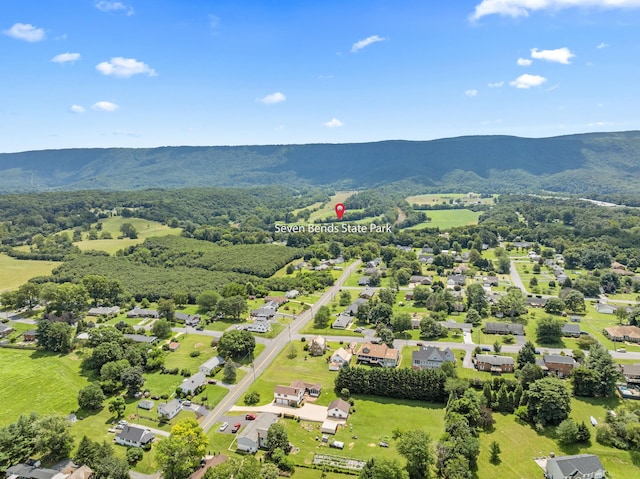 336 Hollingsworth Rd, Woodstock, VA 22664 - aerial view of residential area with a mountain backdrop
