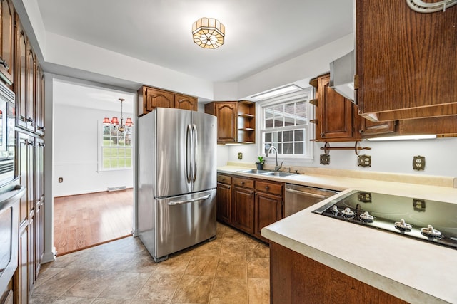 336 Hollingsworth Rd, Woodstock, VA 22664 - kitchen featuring stainless steel appliances, light countertops, and open shelves
