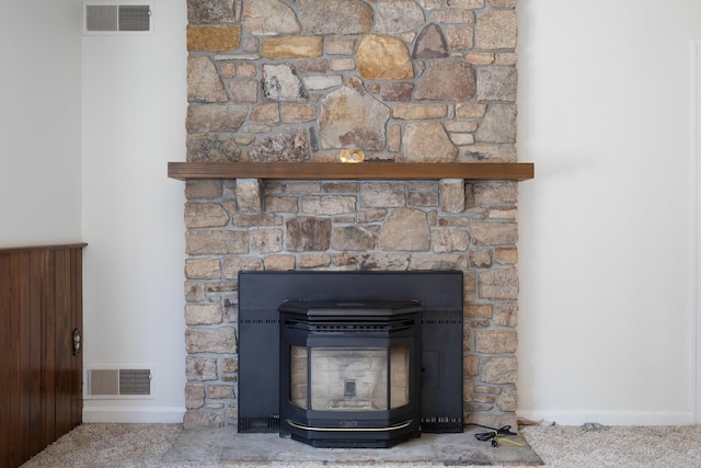 336 Hollingsworth Rd, Woodstock, VA 22664 - detailed view of a wood stove and carpet