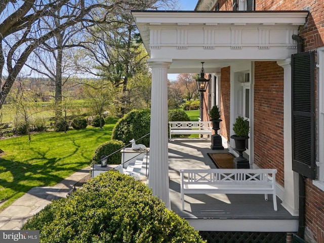 view of patio / terrace featuring a porch