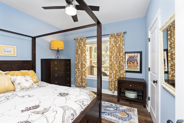 68 Ben Lyons Ln, Lyndhurst, VA 22952 - bedroom featuring wood finished floors, baseboards, and a ceiling fan