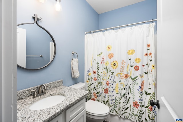 68 Ben Lyons Ln, Lyndhurst, VA 22952 - full bathroom featuring toilet, vanity, and a shower with shower curtain