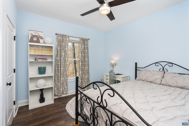 68 Ben Lyons Ln, Lyndhurst, VA 22952 - bedroom featuring wood finished floors, baseboards, and a ceiling fan