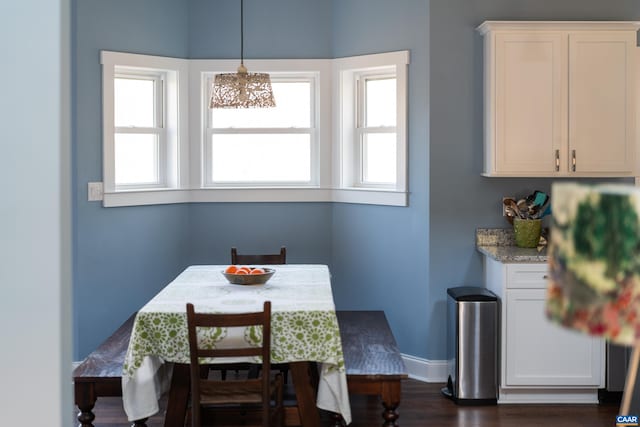 68 Ben Lyons Ln, Lyndhurst, VA 22952 - dining space with dark wood-type flooring and baseboards