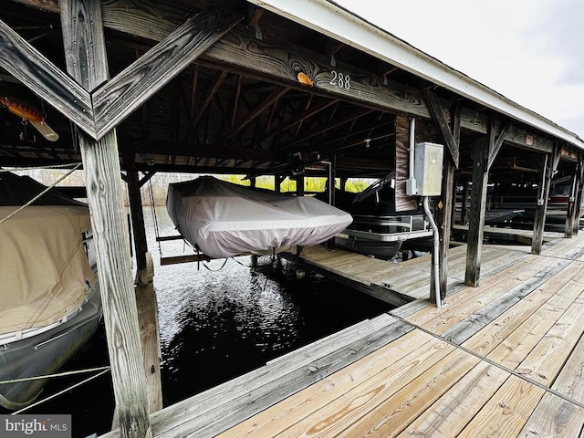 288 Lake Front Dr, Mineral, VA 23117 - dock area with boat lift and a water view