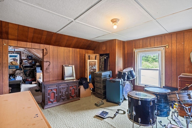 6596 Mayberry Rd, Singers Glen, VA 22850 - carpeted office featuring wood walls