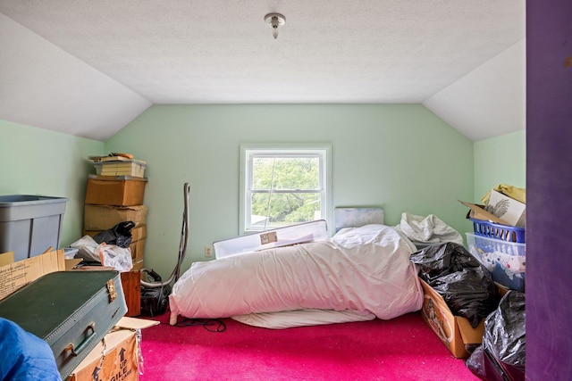 6596 Mayberry Rd, Singers Glen, VA 22850 - bedroom with vaulted ceiling and carpet flooring