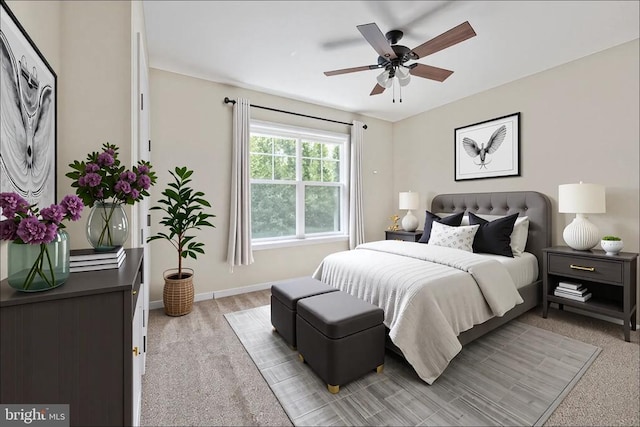 10811 Honorable Ct, Spotsylvania, VA 22553 - bedroom with light colored carpet, baseboards, and a ceiling fan