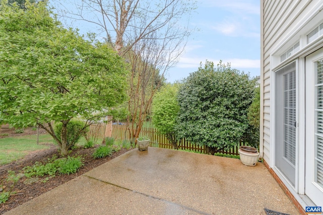 view of patio / terrace with fence