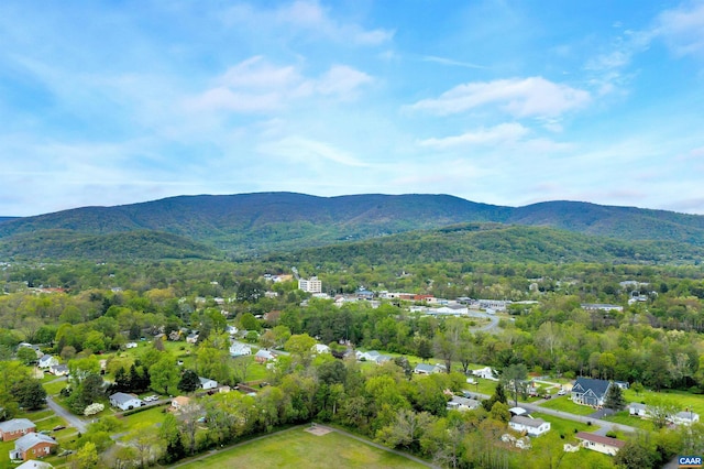 aerial view featuring a mountain view