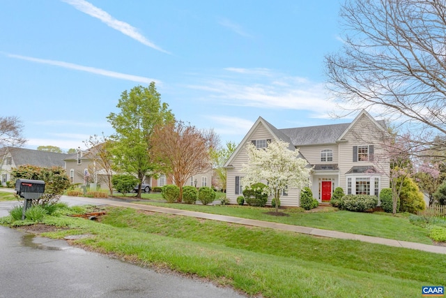 view of front of house featuring a front yard
