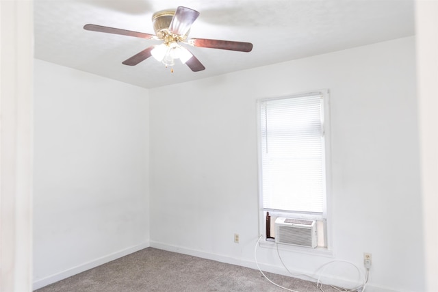 708 Mccorkle Dr, Lexington, VA 24450 - spare room featuring carpet floors, baseboards, cooling unit, and ceiling fan