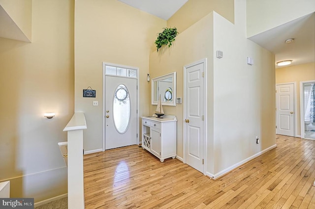 26368 Pennfields Dr, Orange, VA 22960 - foyer entrance featuring a towering ceiling, a wealth of natural light, and light wood-style floors