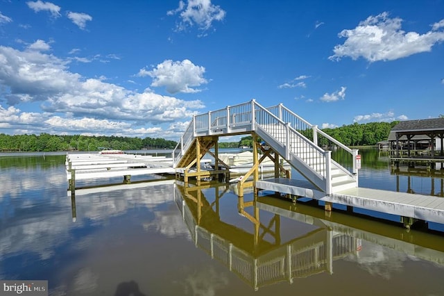26368 Pennfields Dr, Orange, VA 22960 - dock area featuring a water view and stairway