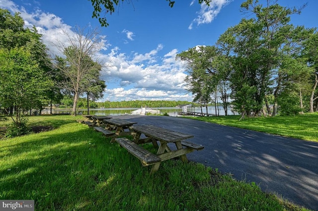 26368 Pennfields Dr, Orange, VA 22960 - surrounding community featuring a water view, a dock, and a lawn