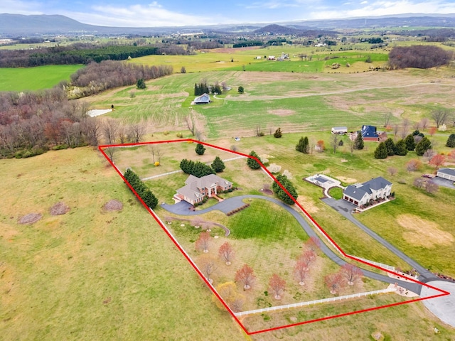 273 Bel Grene Dr, Fishersville, VA 22939 - aerial view with a mountain view and a rural view