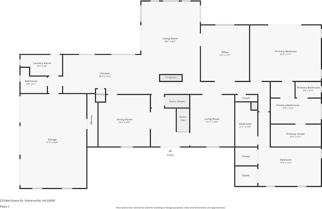 273 Bel Grene Dr, Fishersville, VA 22939 - floor plan