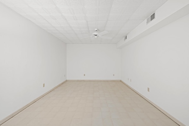 409 Thomas St, Staunton, VA 24401 - spare room with light flooring, a ceiling fan, and baseboards