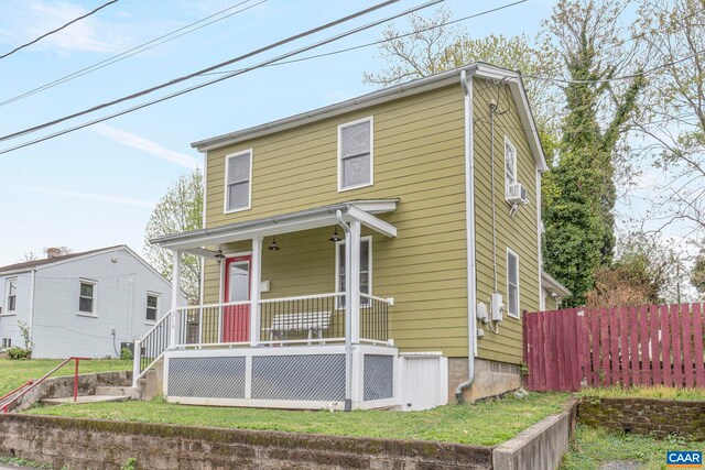 316 6 1/2 St, Charlottesville, VA 22903 - view of front of house featuring a porch and fence