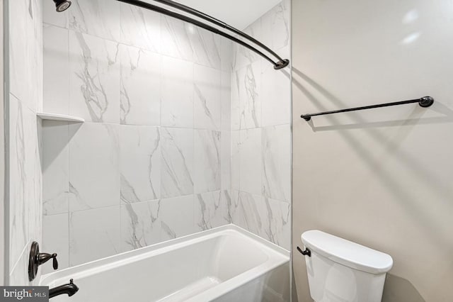 full bathroom featuring shower / bathing tub combination and toilet