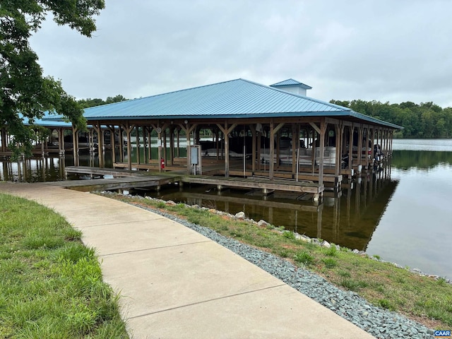 135 Fairview Dr, Mineral, VA 23117 - dock featuring a water view and boat lift
