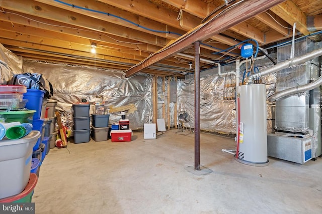 12303 Osprey Ln, Culpeper, VA 22701 - unfinished below grade area featuring gas water heater, electric panel, and heating unit