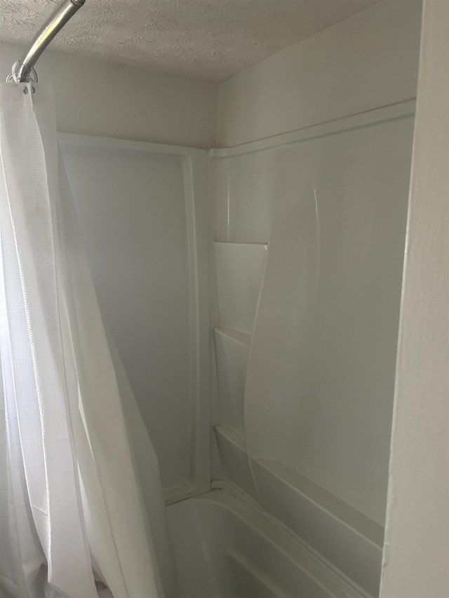 125 Mccutchen School Ln, Goshen, VA 24439 - full bathroom with shower / bath combo and a textured ceiling