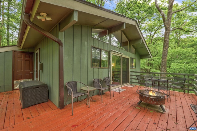 134 Gumtree Dr, Wintergreen Resort, VA 22967 - deck with an outdoor fire pit