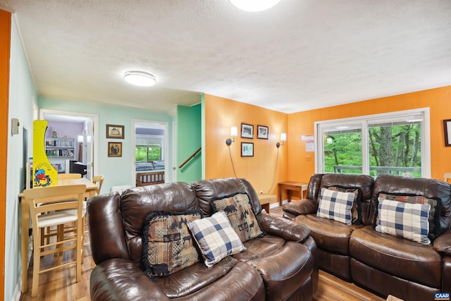 134 Gumtree Dr, Wintergreen Resort, VA 22967 - living room featuring wood finished floors and a textured ceiling
