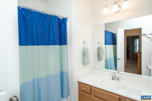814 Cole St, Charlottesville, VA 22901 - bathroom with vanity and curtained shower