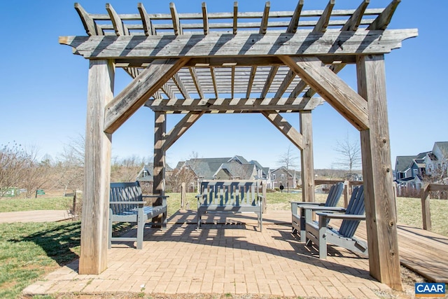 814 Cole St, Charlottesville, VA 22901 - view of patio / terrace with a pergola and a residential view