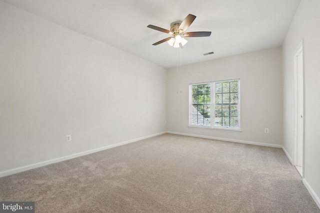 11402 Chivalry Chase Ln, Spotsylvania, VA 22551 - empty room with light colored carpet, baseboards, and ceiling fan