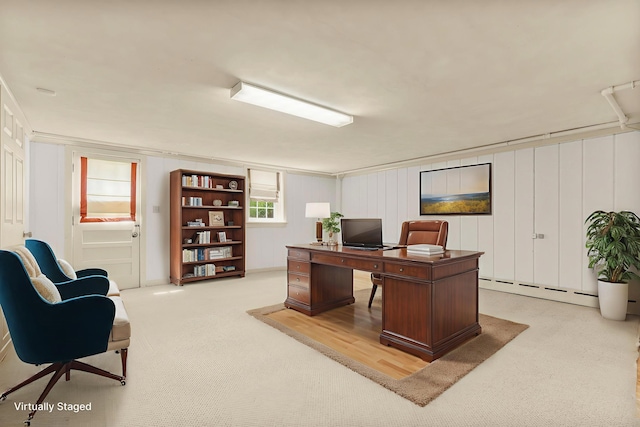 406 College Cir, Staunton, VA 24401 - home office with carpet flooring and a baseboard radiator