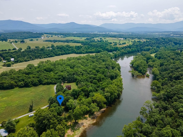 1215 Fort Stover Rd, Luray, VA 22835 - aerial view of sparsely populated area with a water and mountain view