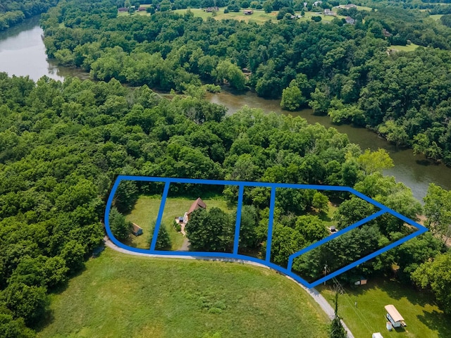 1215 Fort Stover Rd, Luray, VA 22835 - aerial view of property's location with property boundaries highlighted and a nearby body of water
