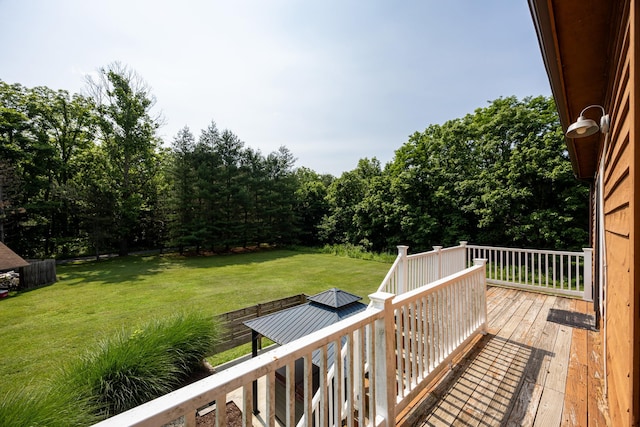 1215 Fort Stover Rd, Luray, VA 22835 - wooden terrace featuring a yard