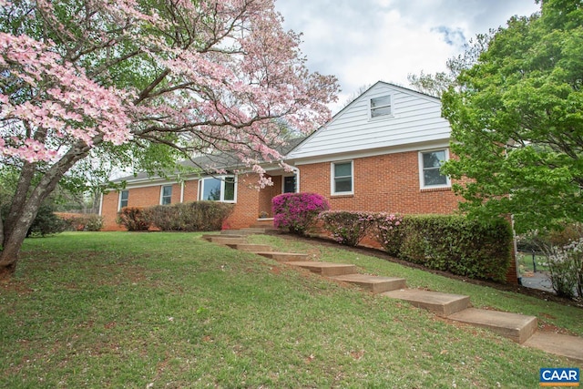 2750 Meriwether Dr, Charlottesville, VA 22901 - rear view of property featuring brick siding and a yard