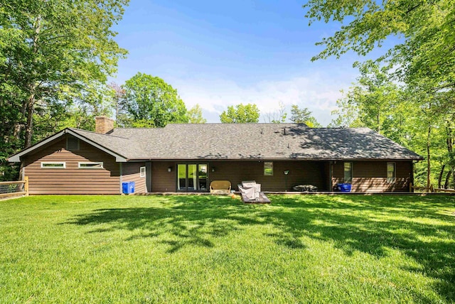 115 Pheasant Rd, Mcgaheysville, VA 22840 - back of house featuring a chimney and a yard