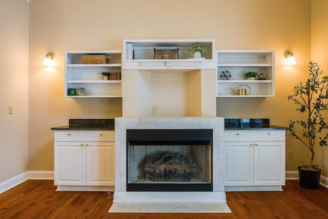 2554 Village Dr, Waynesboro, VA 22980 - detailed view of wood finished floors and a tiled fireplace