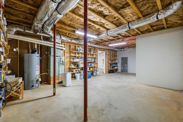2554 Village Dr, Waynesboro, VA 22980 - unfinished basement with gas water heater