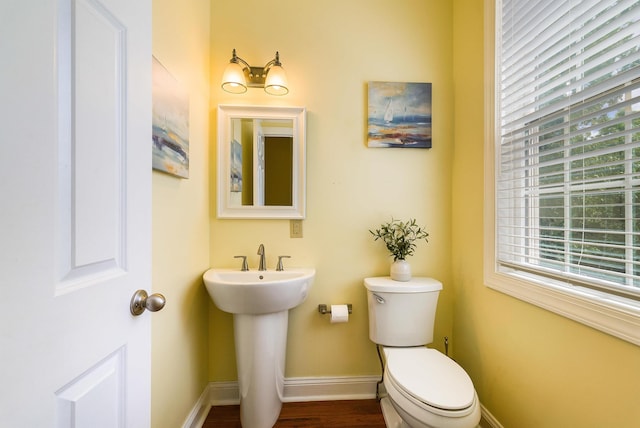 2554 Village Dr, Waynesboro, VA 22980 - half bath featuring toilet and wood finished floors
