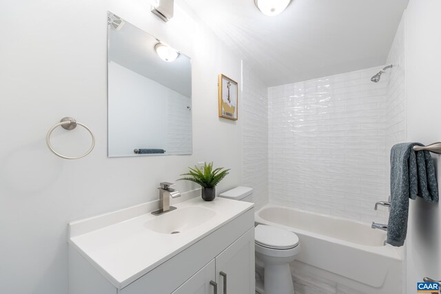 6760 Courthouse Rd, Louisa, VA 23093 - bathroom with toilet, shower / bath combination, and vanity