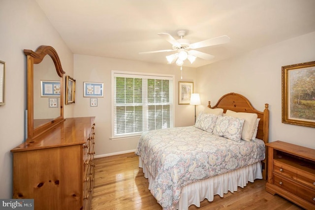 104 Tall Pines Ave, Locust Grove, VA 22508 - bedroom with baseboards, ceiling fan, and light wood-type flooring