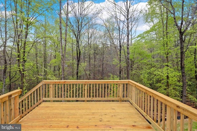 358 Hemlock Ln, Mineral, VA 23117 - deck with a forest view