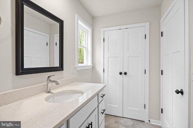 358 Hemlock Ln, Mineral, VA 23117 - bathroom featuring vanity and baseboards