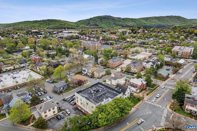 bird's eye view of a mountain backdrop