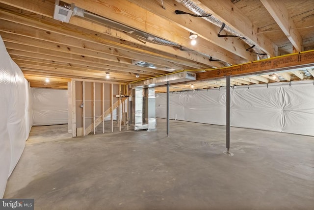  - unfinished below grade area with stairs