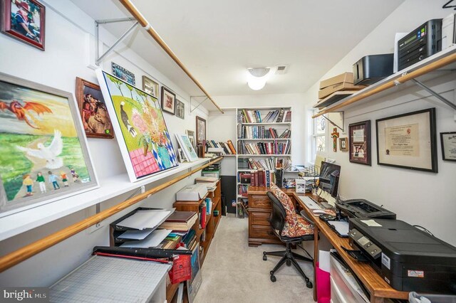view of home office