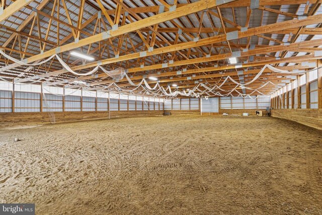 view of indoor riding arena